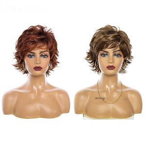 Fashion Europe and America Human Hair Wig For Women Girls Curl Wave Grace Wave Wave Short Curly Hair Wigs Dhl Fast