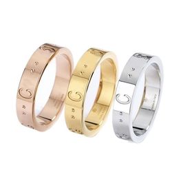 Mode Europese Stijl Ring Designer Effen Ringen Lucury Staal Gegraveerde Letter G Heren Dames Sieraden Man Hoge Kwaliteit Casual Ring D211269k