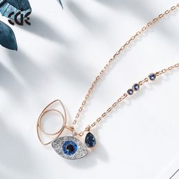 Mode Europese en Amerikaanse Populaire Devil's Eye Lady Pendant maakt gebruik van Swarro Crystal Necklace