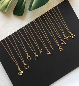 Fashion European and American Street SS 26 English Small Letter Colliers Gold Chain Gold Iced Out Pendant Designer Collier9266171