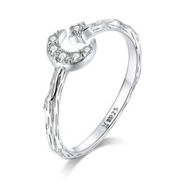 Fashion European Women 925 Sterling Silver Moon Star Open Finger Ring Girls73337919759624