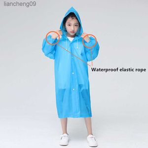 Fashion EVA Children Raincoat Thickened Waterproof Rain Coat Kids Clear Transparent Tour Waterproof Rainwear Suit