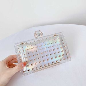 Sac de soirée mode pochette femme diamants sac acrylique sac Transparent femme 022924a