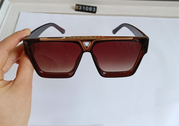 Lunettes de soleil à la mode pour hommes et femmes, Protection Uv, vintage, à grande monture, avec boîte et emballage