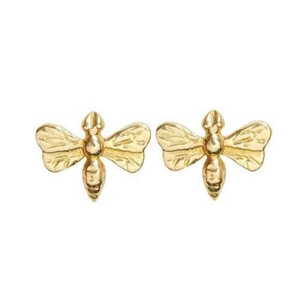 Mode exclusif nouveau produit solide 18 K or argent abeille boucles d'oreilles bijoux pour femmes un seul 306E