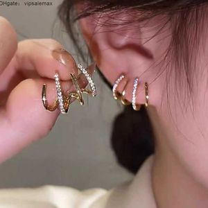 Fashion Exquise Rhingestone Decor Ear tore Boucle d'oreille pour femme 2023 Nouvelle arrivée Cadeau de Noël Boucles d'oreilles