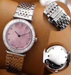 Fashion Exquise Watches Women039s Favorite Classic Pink Surface and Sapphire Mirror Diamond Diamond Quartz Series étanche 2844154