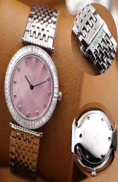 Fashion Exquise Watches Women039s Favorite Classic Pink Surface and Sapphire Mirror Diamond Diamond Quartz Series étanche 2697952