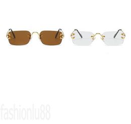 Anteojos de moda diseñador de lujo para hombre gafas de sol conducción deporte sombrilla occhiali da sole señoras calle sin marco gafas de sol de diseñador para mujer PJ039 B23