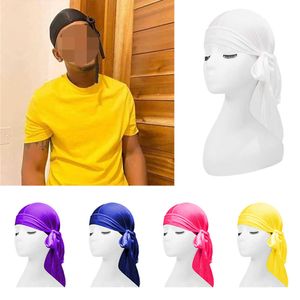 Fashion Face Mask Neck Gaiter heren en dames imitatie zijden hoofdband piraten hoed kan worden aangepast zijdeachtige durag