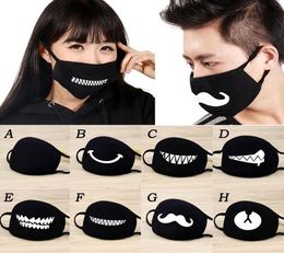 Fashion Face Masques pour femmes Mascarilla Anime Cartoon Expression de dents Masque Chanyeol Face Respirator Anti Kpop Masques D305743281