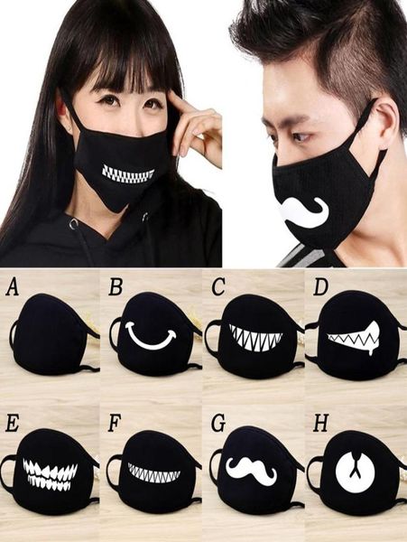 Mascaras de moda para mujeres Mascarilla Anime Cartoon Expression dientes mufla chanyeol respirador anti kpop máscaras D301224246