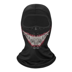 Fashion Face Masks Neck Gaiter 3d Venom Bandana Mask Lit Skull Braga Cuello Hombre Shield Hunting Camping Scarf Snelle drogende heren Balaclava Q240510