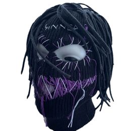 Masques pour le visage à la mode Cache-cou Balaclava Distressed Halloween Balaclava Funny Balaclava Face Mask Scary Balaclava Hooded Party Hat Knitted Hat Beanies 230719