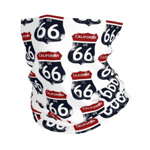 Fashion Face Masks Neck Gaiter California Route 66 Bandana Neck Cover Printed Sign USA BALACLAVAS Magic Scarf Cycling Warm Riding Unisexe Adult All Season Y240425