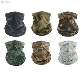 Fashion Face Masks Neck Gaiter Camo Tactical Mask Neck Gaiter Costa Facinada Bandana Sol Cool Ciclismo Militar Hunting Camino Camping Tubo Buff Men Mujeres 240410