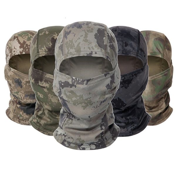 Moda Mascarillas Cuello Polaina Camuflaje Táctico Pasamontañas Militar Mascarilla facial Wargame CP Sombrero Caza Bicicleta Ciclismo Multicam Pañuelo Cuello Polaina 230422