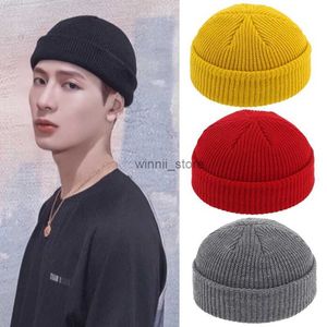 Fashion Face Masks Neck Gaiter Fashion Hip Hop Geanie Gorro de punto para hombre Skullcap Invierno Invierno cálido holgado sin holgura de melón de la gorra Docker Fisherman Beanies Hatsl2403