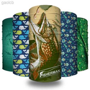 Fashion Face Masks Neck Gaiter Fish Modèles Bandanas Face Masque Pêche pêche sans couture Tube de cou de couche