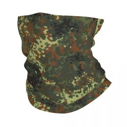 Fashion Face Masks Neck Gaiter Flecktarn Camuflage Cubierta de cuello de pañuelo Adecuado para caminar para mujeres Bufandas envolviendo Bufandas Militar de banda para la cabeza del diadema Q240510