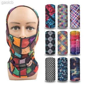 Fashion Face Masks Neck Gaiter Géométrique Plaid Prid Bandana Men de randonnée COVER DE RADIGNE CALACLAVA FEMMES CAMPIN