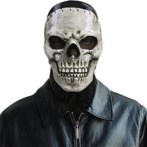 Fashion Face Masks Neck Gaiter Halloween Ghost Mask Skull Full Face Mask Black Balaclava Fancy Dress Party Cosplay Game Character Props 230815