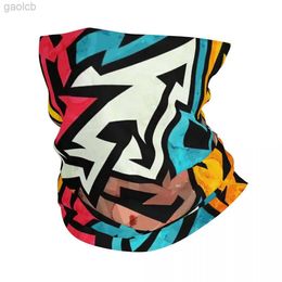 Fashion Face Masks Neck Gaiter Hip Hop Street Art Bandana Neck Gaiter Graffiti Mask Masque Écharpe Multi-Use Face Mask Unisexe Adult Windproof 240410