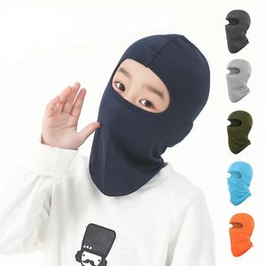 Mascarillas de moda Cuello Polaina Gorros para niños Ciclismo Pasamontañas Cara completa Máscara de esquí Sombrero de bicicleta A prueba de viento Transpirable Anti-UV Motocross Casco de motocicleta Sombreros 231123