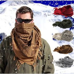 Mode Masques Visage Cou Gaiter Hommes Léger Carré En Plein Air Châle Militaire Arabe Tactique Armée Du Désert Shemagh KeffIyeh Arafat Écharpe Pour 231117