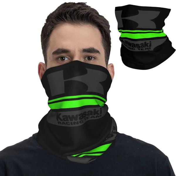 Fashion Face Masks Neck Gaiter Motorcycle Kawasakis Bandana Neck Gaiter imprimé Ninja Moto Balaclavas Masque Écharpe Multi-Use Headsor Sports Unisexe Y240425