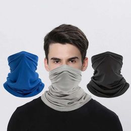 Fashion Face Masks Neck Gaiter Multipurpose Turbine Riding Scarf Bicycle Headscarf Mens Neck Mask Sunscreen Ice Silk Outdoor Fishing and Wanding Face Q240510