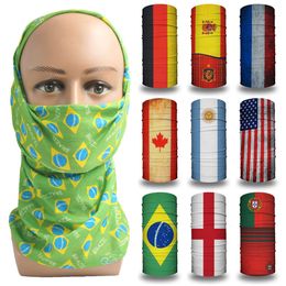 Fashion Face Masks Neck Gaiter National Flag Bandana Wereldwijd Nation Football Team Fans Hoofd Sjaalloze Tube Snood Neck Gaiter Face Shield Mask Cover 230818