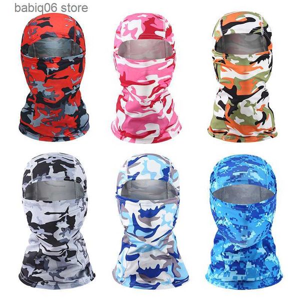 Mascarillas de moda Cuello Polaina Al aire libre Hielo Seda Cap Pañuelo Sombrero Hombres y mujeres Bicicleta Montar Máscara Verano Protector solar Cubierta Magia Bufanda T230727