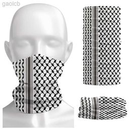 Fashion Face Masks Neck Gaïer Palestinien Hatta Kufiya Bandana Palestine Arabe Keffiyeh Masque Masque Écharpe Bande de cyclis