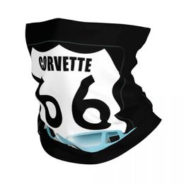 Fashion Face masques Neck Gaiter Route 66 Vette Highway Bandana Couvre couche de cou imprimé BALACLAVAS MAGIC SCRANT EXTERDOOR FISHEUR UNISE UNISEX ADULTANT BESTRANT Y240425