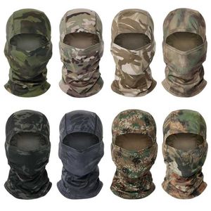 Fashion Face Masks Neck Gaiter Tactical Camouflage Balaclava Full Face Mask War Game CP Militaire hoed Hunting Bike Army Multi Camera Bandana Neck Q240510