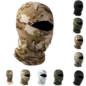 Fashion Face Masks Neck Gaiter Camouflage tactique Balaclava Full Face Masque Gérat Cp Military Hat Hunting Bike Bandana Neck Gate Q240510