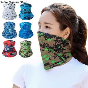 Fashion Face Masks Nec Gaiter UV Protection Scarpe Ice Ice Silk visage masque Tube de cou rapide sèche de pêche extérieure bandage respirant Q240510