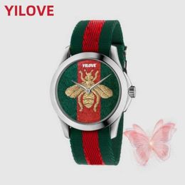 Mode célèbre marque unisexe montre abeille serpent tigre motif quartz importé mouvement horloge bracelet en nylon sport style classique Waterpro261Q