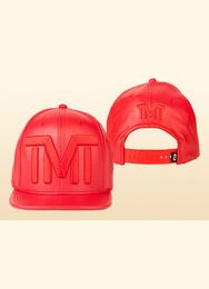 Mode Fashion TMT Snapback Hat The Money Hats Summer Visor Leather Lederen Cap St Skateboard Gorras Verstelbare Caps6930891