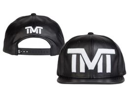 Mode Fashion TMT Snapback Hat The Money Hats Summer Visor Leather Lederen Cap St Skateboard Gorraadjustable Caps6551038