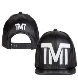 Moda Moda TMT Snapback Hat The Money Hats Visera de verano Gorra de cuero St Skateboard GorraAdjustable Caps8103004