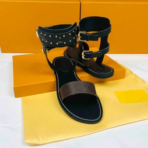 Moda-moda Sandalias de mujer Pisos de verano Botas altas hasta el tobillo sexy Sandalias de gladiador para hombres Zapatos planos casuales para mujer Sandalias romanas de playa para mujer 35-42-45