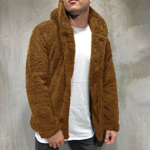 Mode Nepbont Parka Winterjassen Voor Mannen Fleece Dikker Jas Warm Fuzzy Casual Jasje Man Kleding 231226