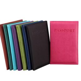 Fashion Faux Leather Travel Holder Holder Cover ID Kaart Cover Case Bag Paspoort Wallet Beschermende mouw opbergtas217F