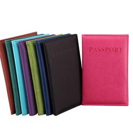 Fashion Faux Leather Travel Holder Holder Cover ID Kaart Cover Case Bag Paspoort Wallet Beschermende mouw opbergtas275G