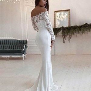 Mode féminine robe de mariée française robes de soirée en dentelle élégantes longues