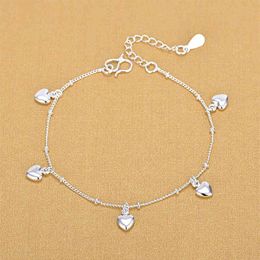Bracelet de charme coeur charmant femelle pour femmes 925 cadeaux d'anniversaire en argent sterling bijoux 210507276