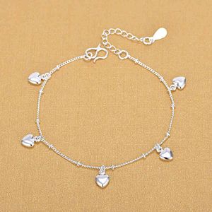 Mode Vrouwelijke Mooie Hart Bedelarmband Voor Vrouwen 925 Sterling Zilveren Verjaardag Geschenken Sieraden 210507