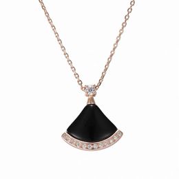 Mode- Vrouwelijke S925 Pure Silver Plating 18K Goud Micro-Inlaid Zirkonium Diamant Sleutelbeen Ketting